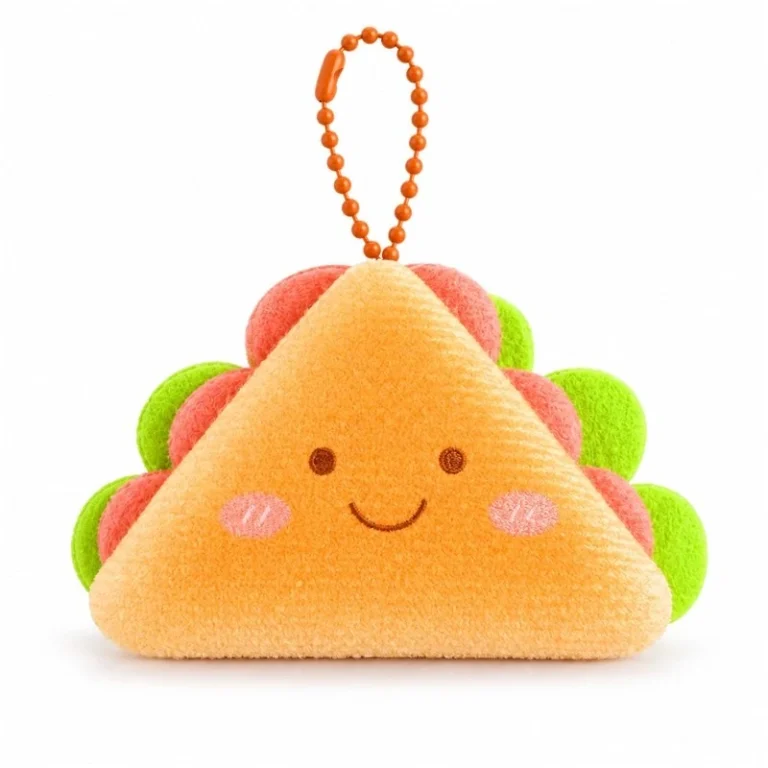 Smiling Sandwich Plush Keychain