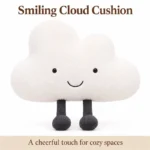 Smiling Cloud Dangling Legs Plush Pillow; AI concept reference, final sample and specifications to be confirmed.