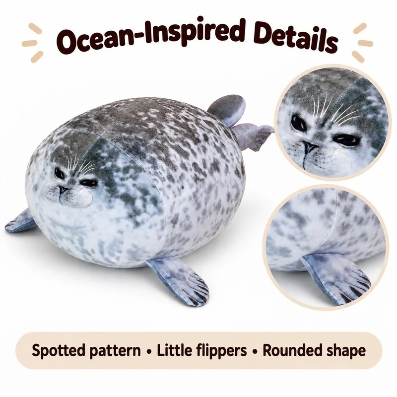 Spotted Seal Plush — construction detail concept