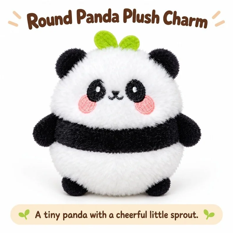 Sprout Panda Plush Toy; AI concept reference, final sample and specifications to be confirmed.