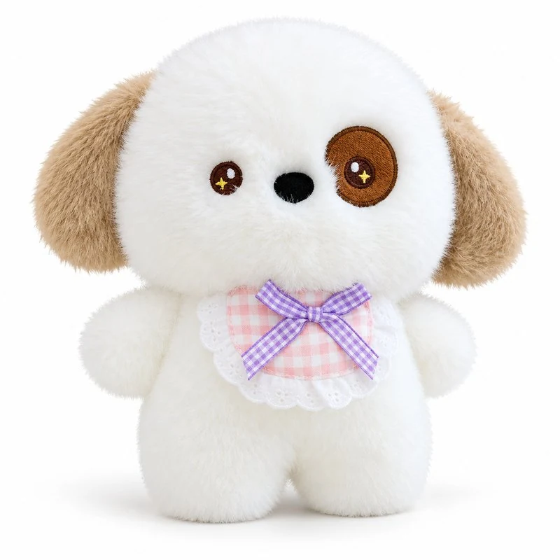 Starry Eye Lace Bib Puppy Plush