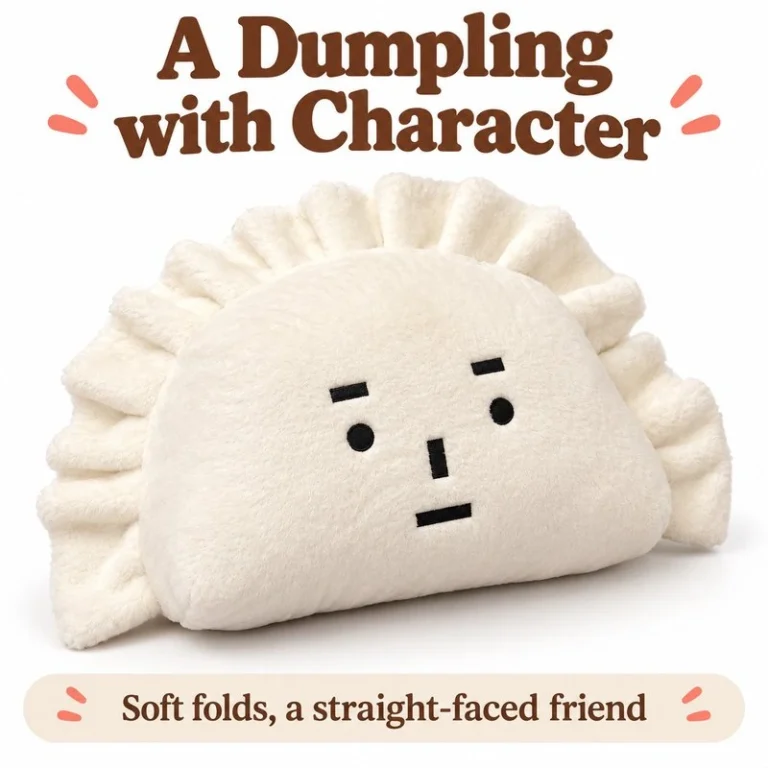 Straight Face Dumpling Plush Pillow