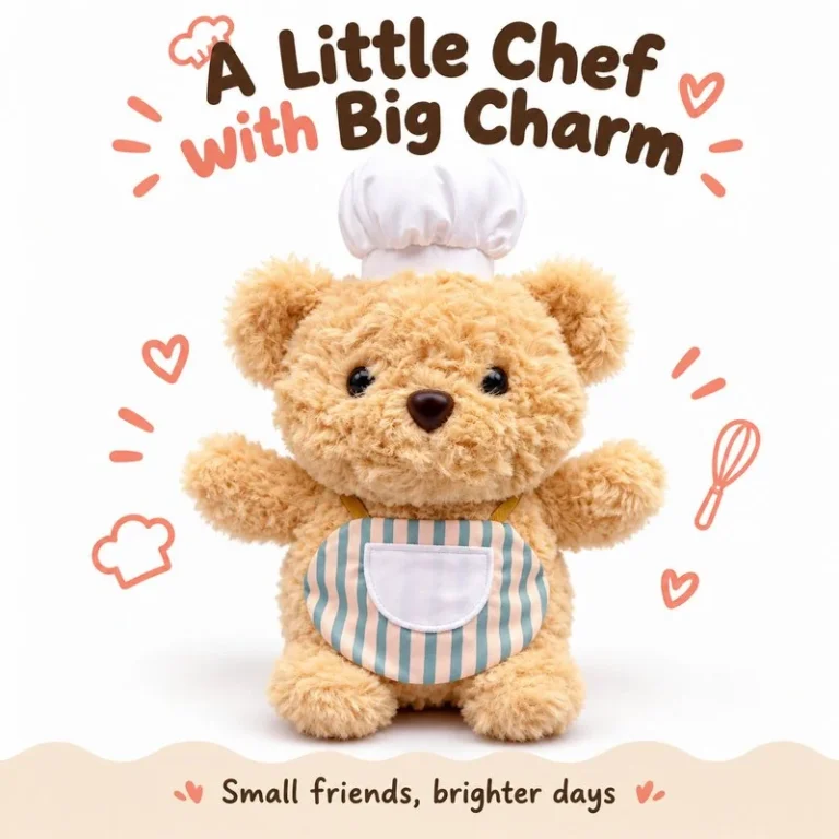 Striped Apron Chef Bear Plush