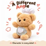 Striped Apron Chef Bear Plush — additional angle concept.