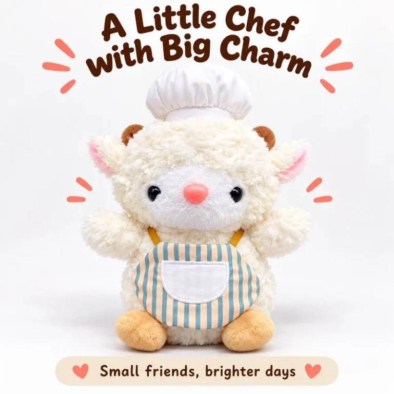 Striped Apron Chef Lamb Plush