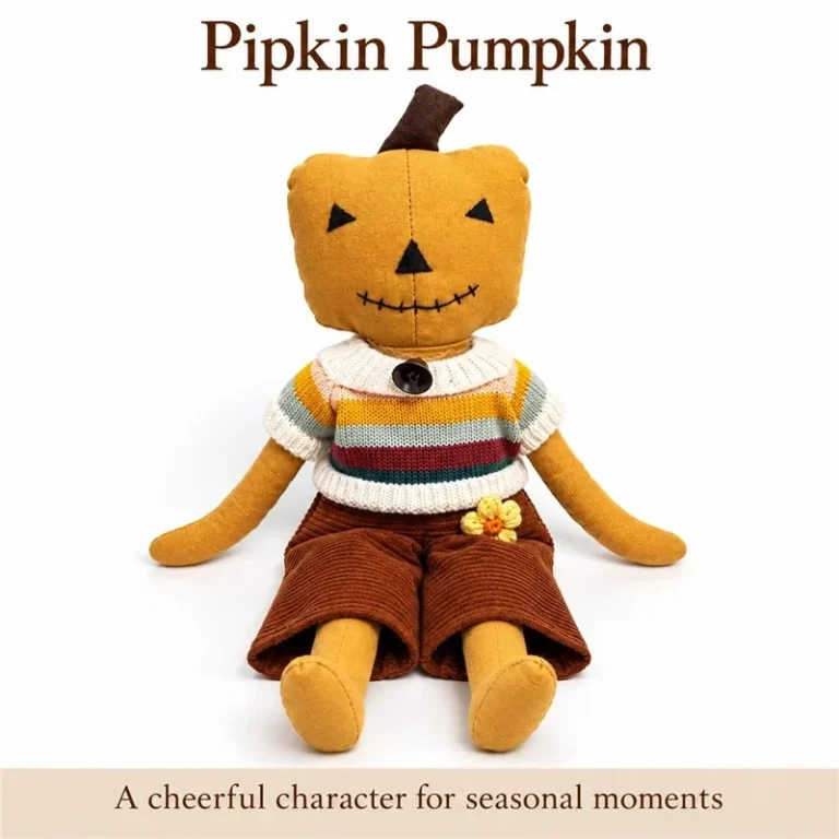 Striped Sweater Pumpkin Plush Doll