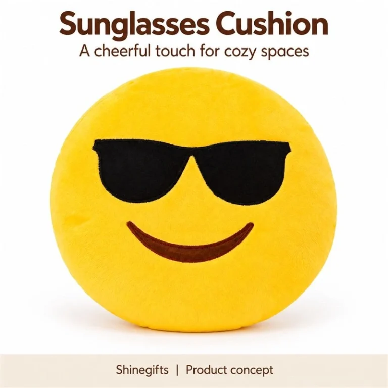 Sunglasses Emoji Plush Cushion