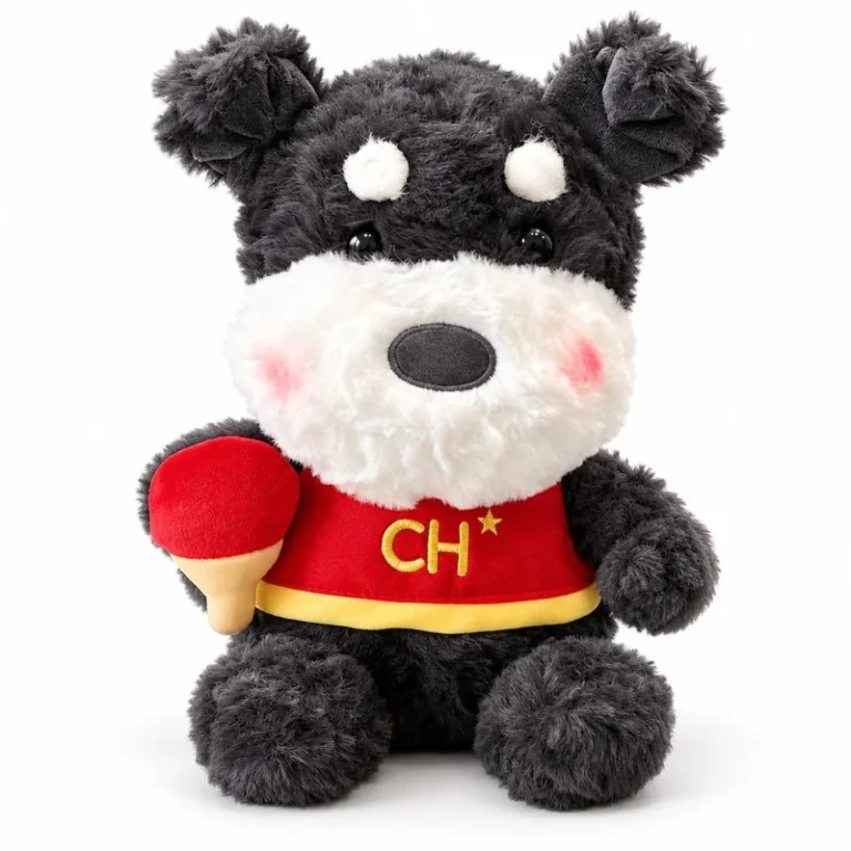 Table Tennis Black Schnauzer Plush