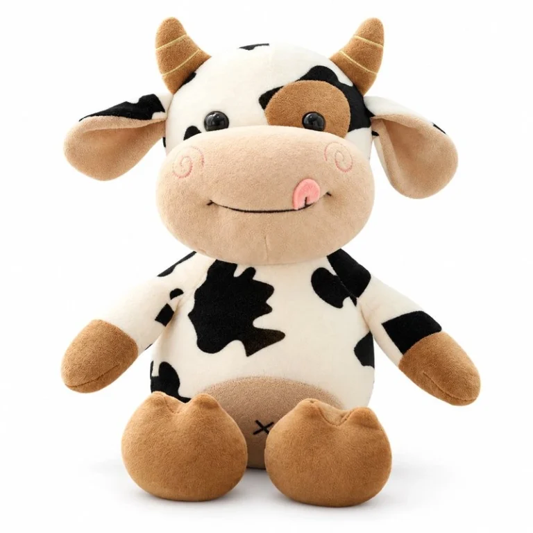 Tan Horn Spotted Cow Plush