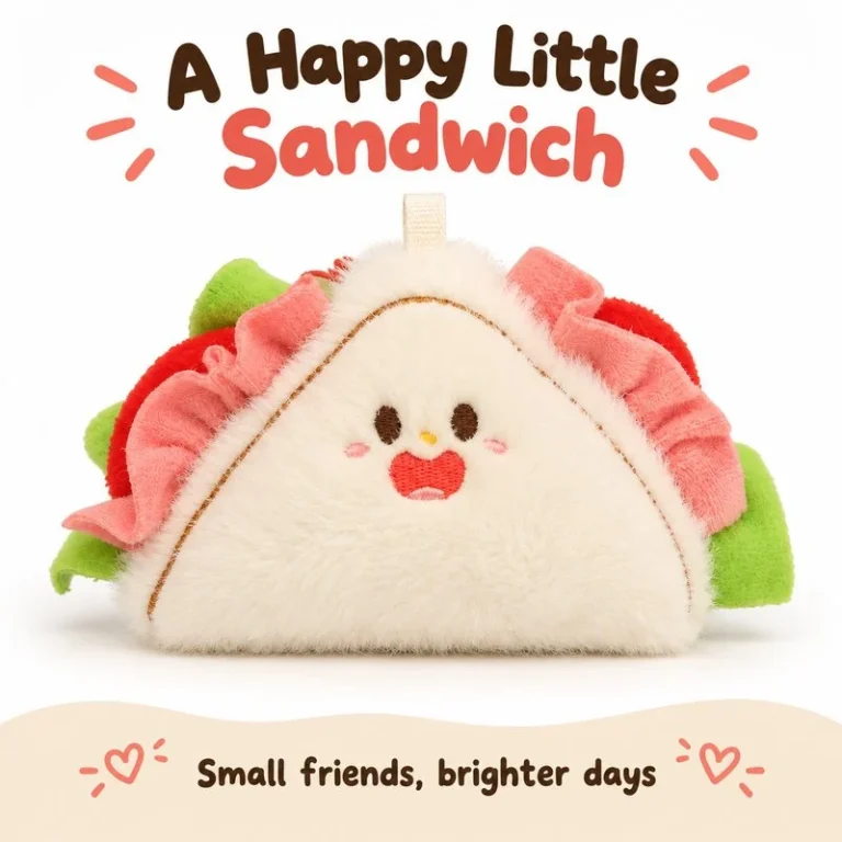 Triangular Sandwich Plush Charm