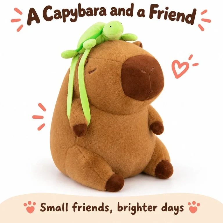 Turtle Hat Capybara Plush