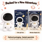 White Astronaut Plush Toy — optional packaging concept; final artwork, fit and quotation require confirmation.