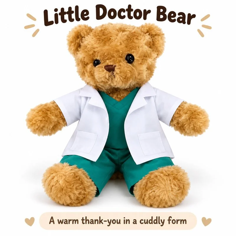 White Coat Doctor Teddy Bear Plush
