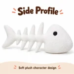 White Fishbone Plush Pillow — additional angle concept.