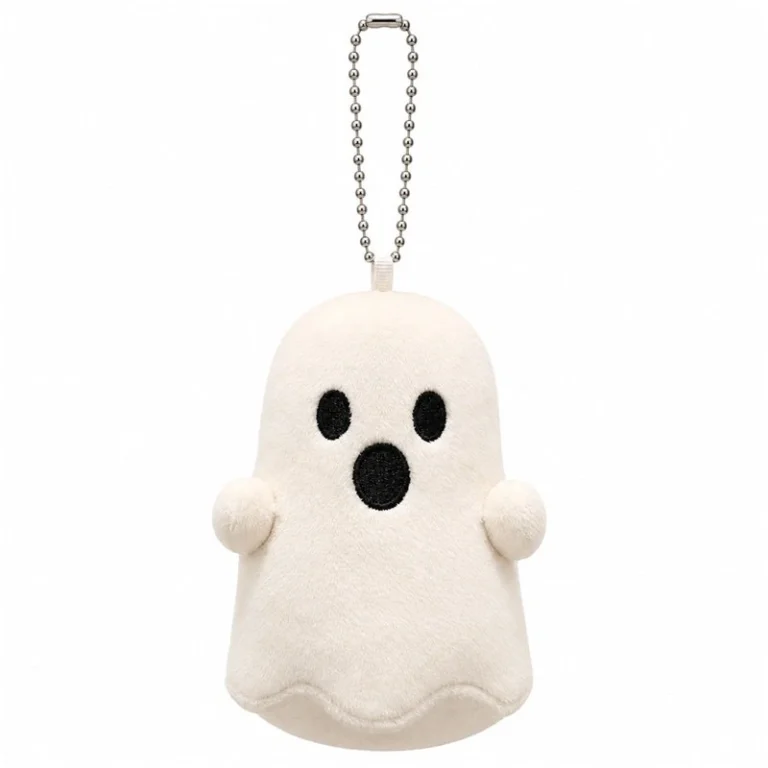 White Ghost Plush Bag Charm