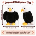 White Head Bald Eagle Plush — proposed size reference; dimensions require sample confirmation.