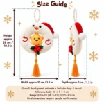 White Snowman Ring Plush Ornament — proposed size reference; dimensions require sample confirmation.