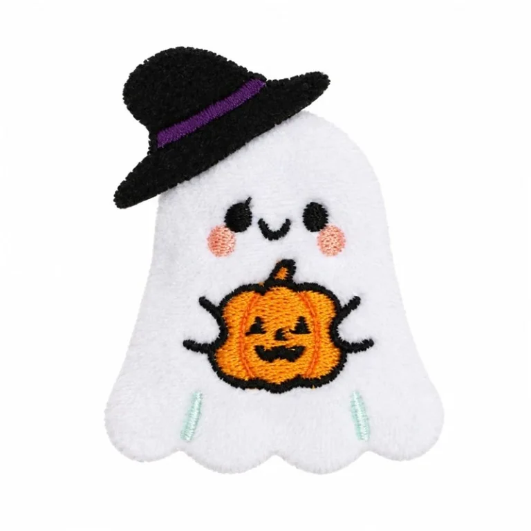 Witch Ghost Pumpkin Textile Applique