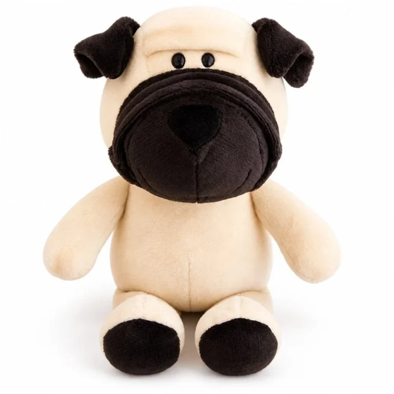Wrinkled Face Pug Plush