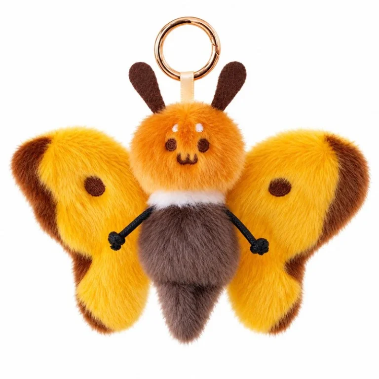 Yellow Butterfly Plush Keychain
