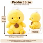 Round Seated Yellow Duck Plush — proposed size reference; dimensions require sample confirmation.