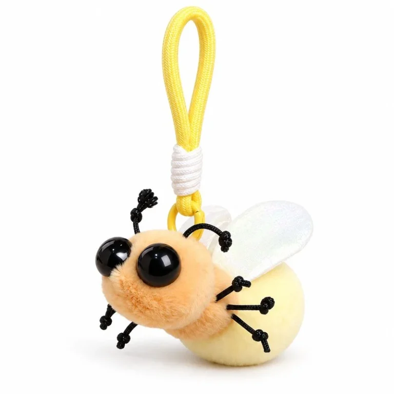 Yellow Firefly Plush Keychain
