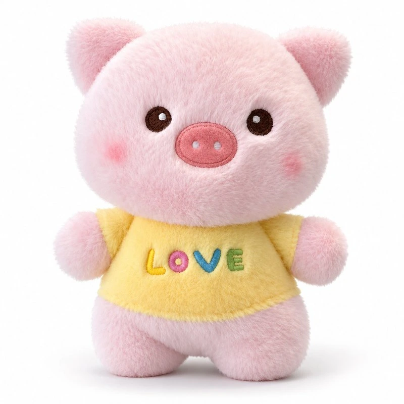 Yellow Love Shirt Pig Plush