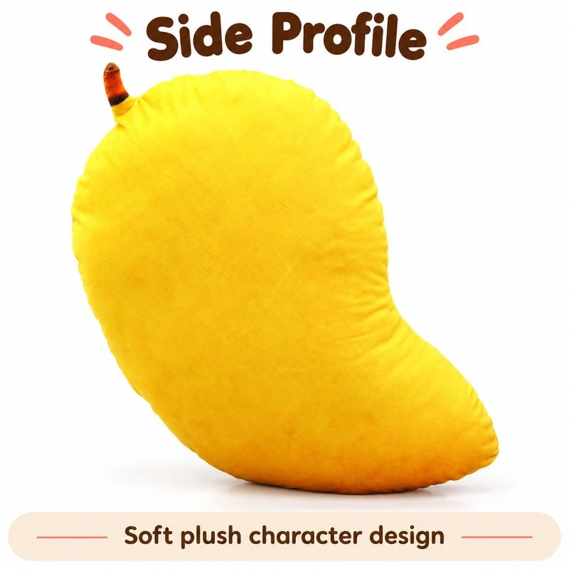 Yellow Mango Plush Pillow — additional angle concept.