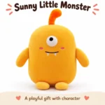 Tall Yellow One Eyed Monster Plush; AI concept reference, final sample and specifications to be confirmed.