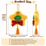 Yellow Star Christmas Plush Ornament — proposed size reference; dimensions require sample confirmation.