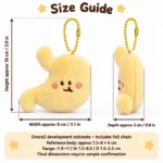 Yellow Stomach Plush Keychain — proposed size reference; dimensions require sample confirmation.