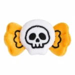 Yellow Bow Skull Textile Applique; AI concept reference, final sample and specifications to be confirmed.
